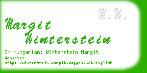 margit winterstein business card